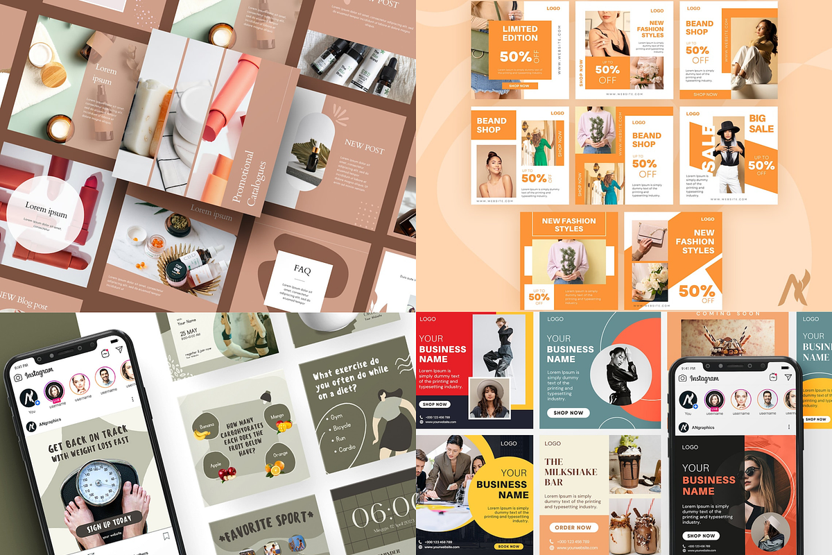 800+ Instagram Canva Template Bundle, a Social Media Template by AN Graphics (Photo 5 of 5)
