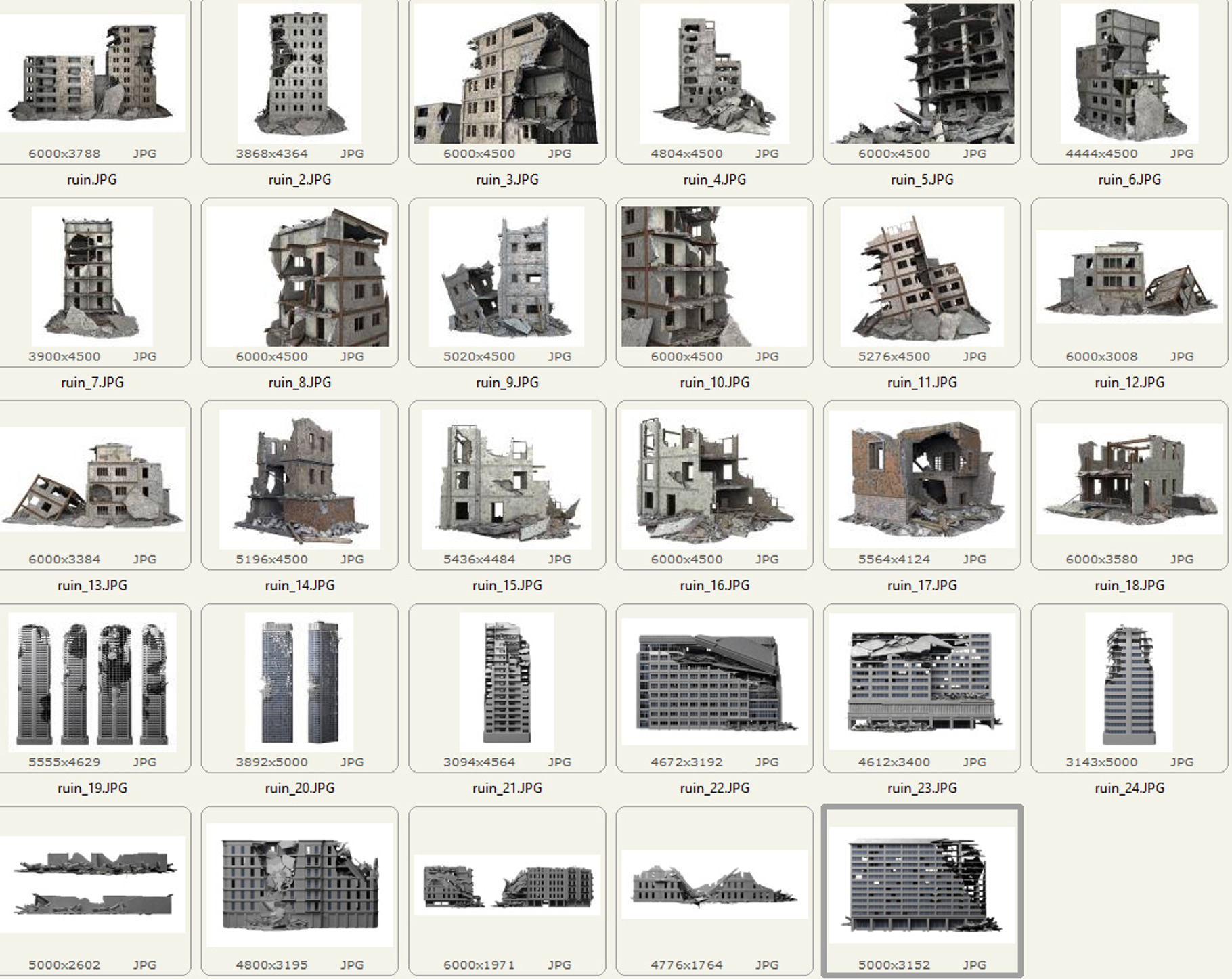 Ruined Buildings, an Architecture Photo by digibox