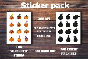 Halloween Pumpkins Stickers Bundle