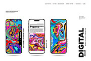 FLUID BACKGROUND. 20 Flat Colors, a Background Graphic by singpentinkhappy (Thumbnail 4 of 8)