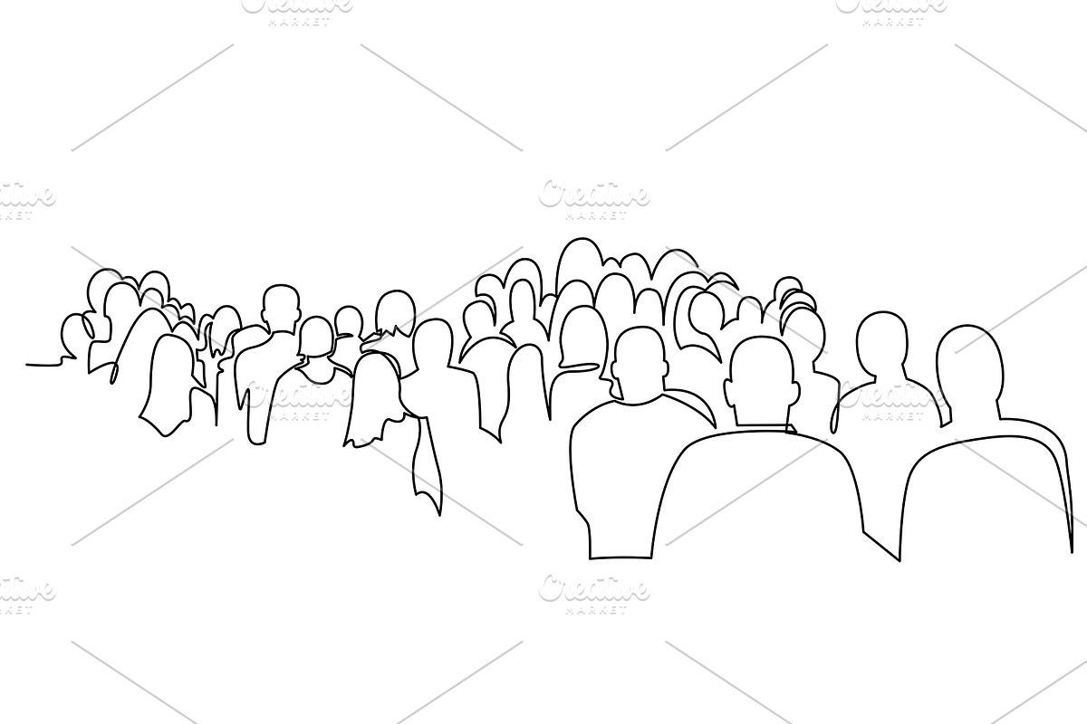 Group of people continuous one line, an Education Illustration by Samui-Art
