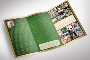 Green Gold Legal Trifold Funeral