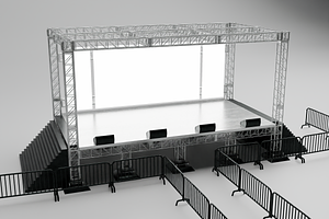 Outdoor Event Stage 3D Model, an Object 3D Model by Dudukbersama