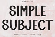 Simple Subject, a Serif Font by FreshTypeINK (Thumbnail 1 of 8)