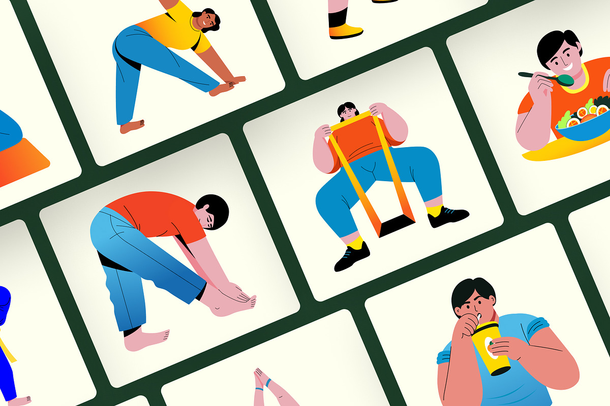 Fitness and Health Illustration Art, a Healthcare Illustration by Brickclay (Photo 5 of 9)