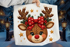 Christmas Reindeer Sublimation PNG, a Seasonal Illustration by Canvas Craft