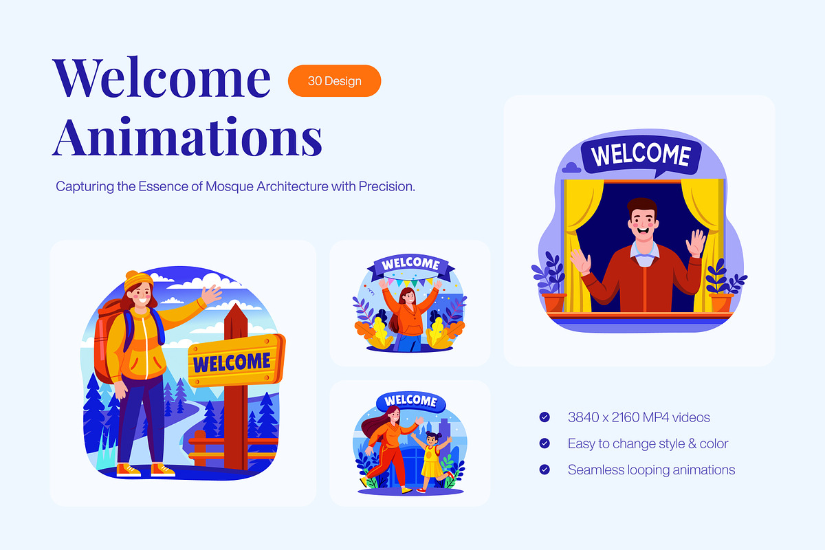 Animated Welcome Illustration Art, a Person Illustration by Vectors Market (Photo 1 of 5)