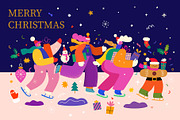 Merry Christmas and Happy New Year!, a Seasonal Illustration by MoleskoStudio (Thumbnail 1 of 27)