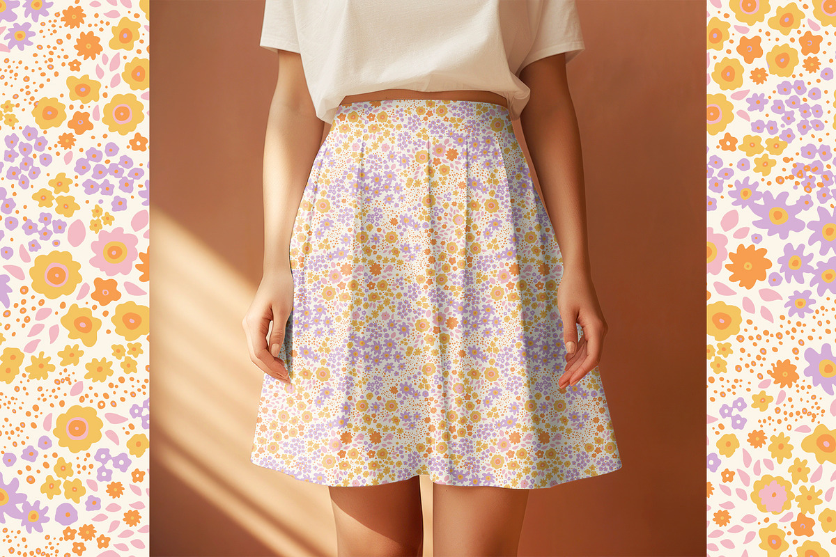 Summer Ditsy Flowers, a Wallpaper Graphic by MalyskaStudio (Photo 6 of 9)
