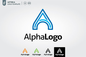 Letter a logo template