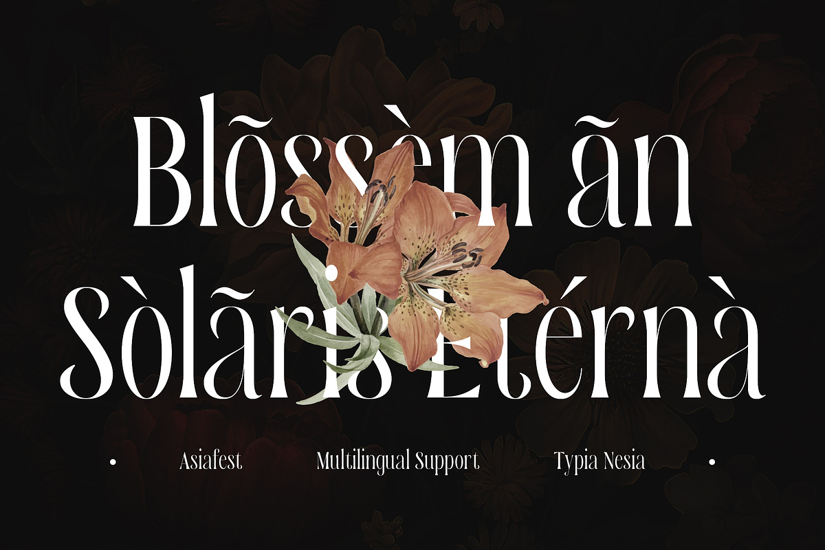 Asiafest - A Unique & Stylish Serif, a Serif Font by Typia Nesia (Photo 4 of 12)
