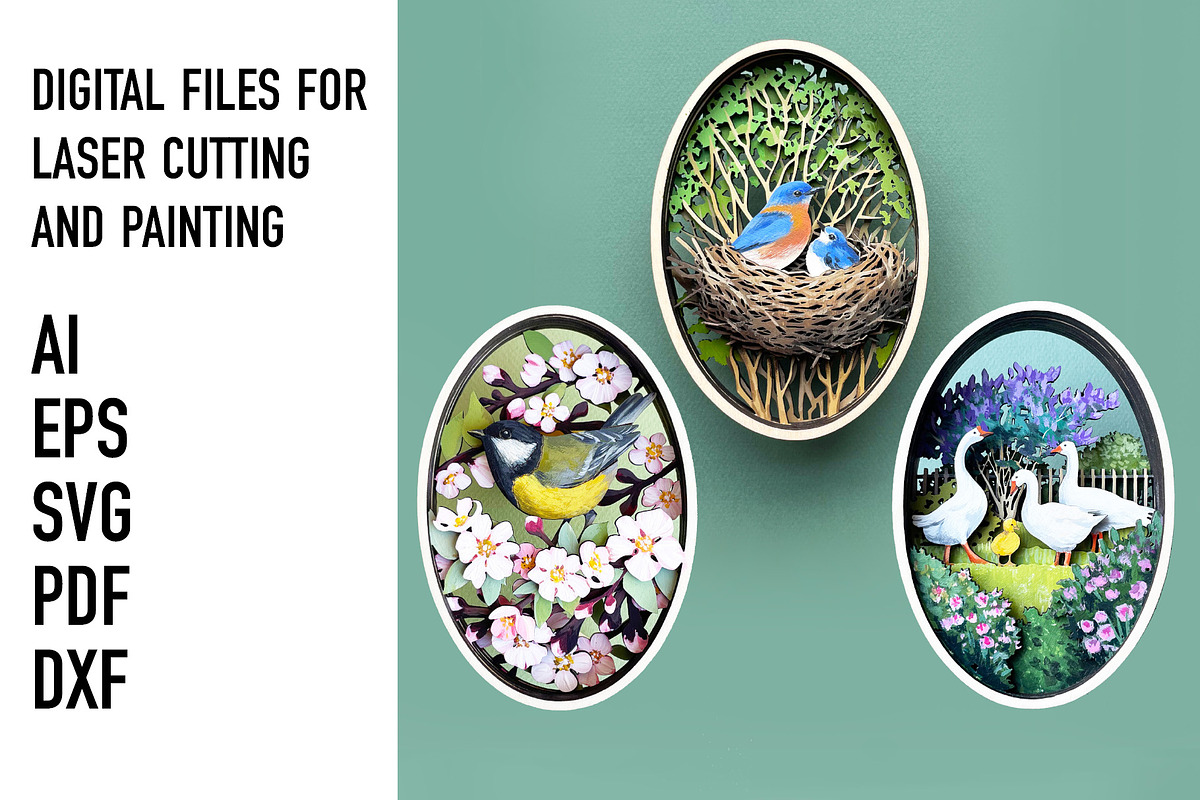 Spring Woodland Oval SVG Bundle, an Object Graphic by HelloWood (Photo 1 of 4)