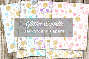 Glitter Confetti Background Papers