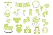 Vector Baby Clipart in Bamboo, an Illustration by Amanda Ilkov (Thumbnail 2 of 2)