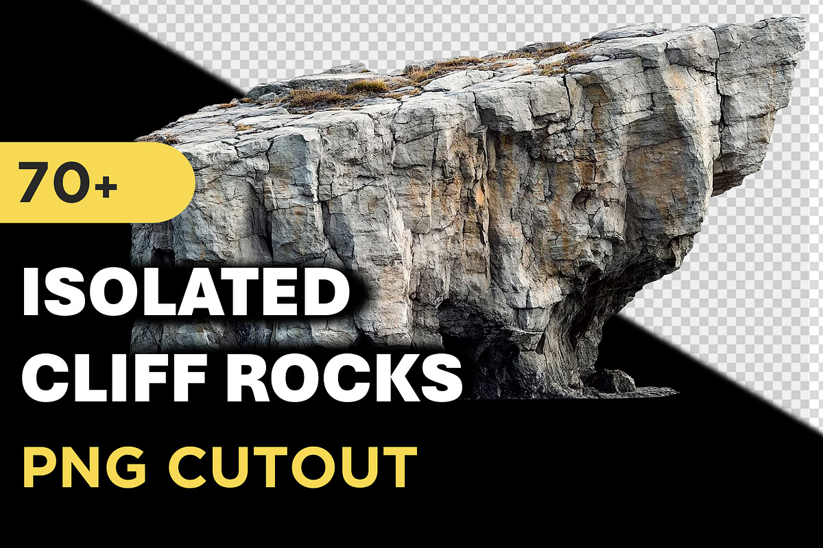 70+ PNG Cutout Isolated Cliff Rocks, an Object Graphic by Mikel Blazgad (Photo 1 of 9)