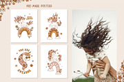 Groovy Unicorn Clipart & Patterns, an Object Illustration by NinaFedorova (Thumbnail 6 of 8)