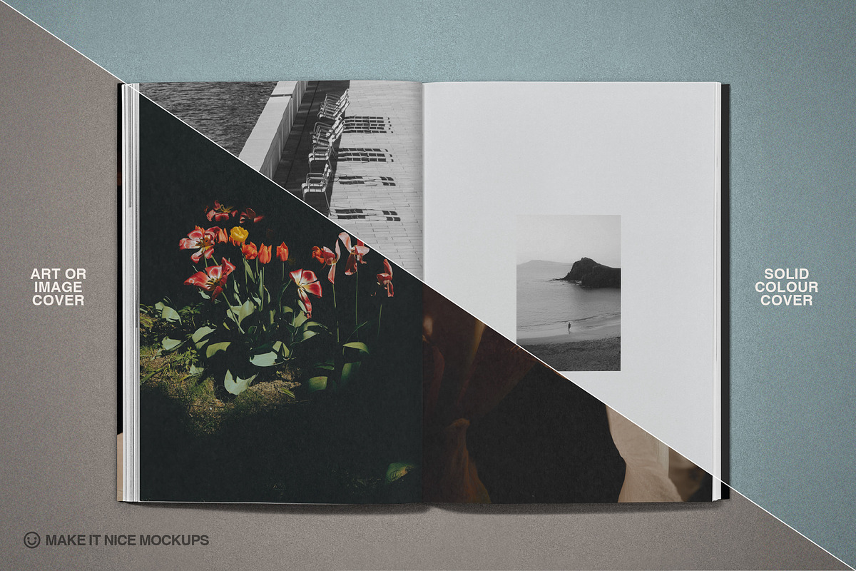 The Hardcover Art Book Mockup, a Books & Magazine Mockup by makeitnicemockups (Photo 6 of 8)