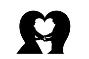 Couple Love Heart Silhouette Bundle, an Illustration by Amazin_art (Thumbnail 7 of 51)