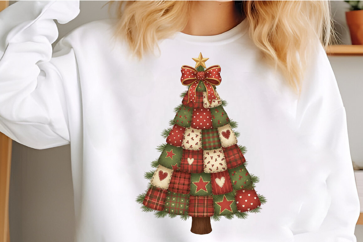 Patchwork Christmas Tree PNG, an Illustration by Craft Nest (Photo 5 of 6)