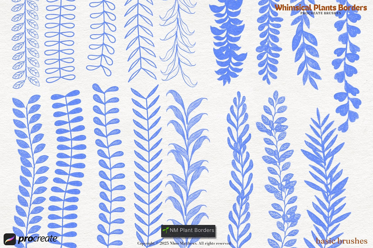 Whimsical Plants Procreate Brushes, a Brush Add-On by Fashion Workshop Bkk (Photo 10 of 11)