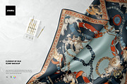 Closeup of Silk Scarf Mockup, a Mask Mockup by creatsy5 (Thumbnail 1 of 5)