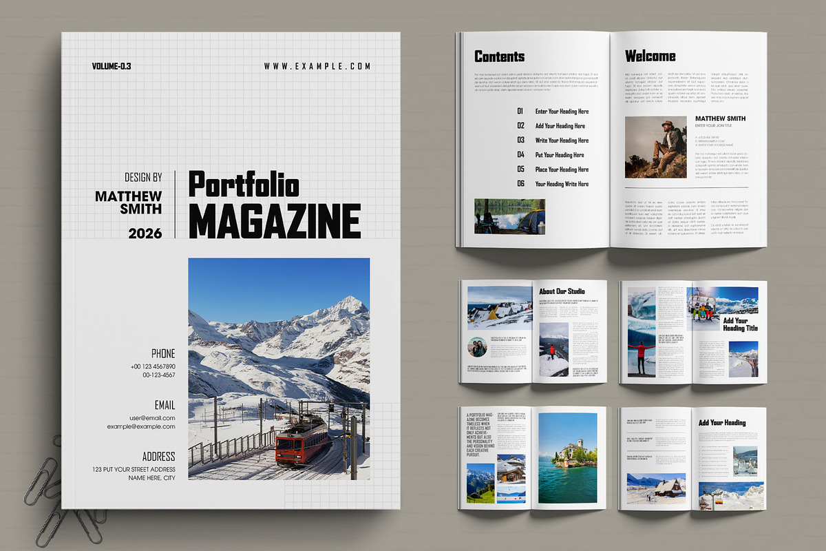 Modern Portfolio Magazine Layout