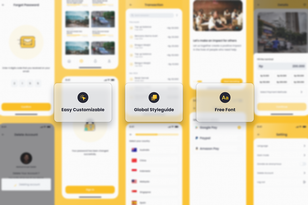 Ajuda 2.0 - Donation App UI Kit, an UI Kit Template by Jarvin Studio (Photo 5 of 7)