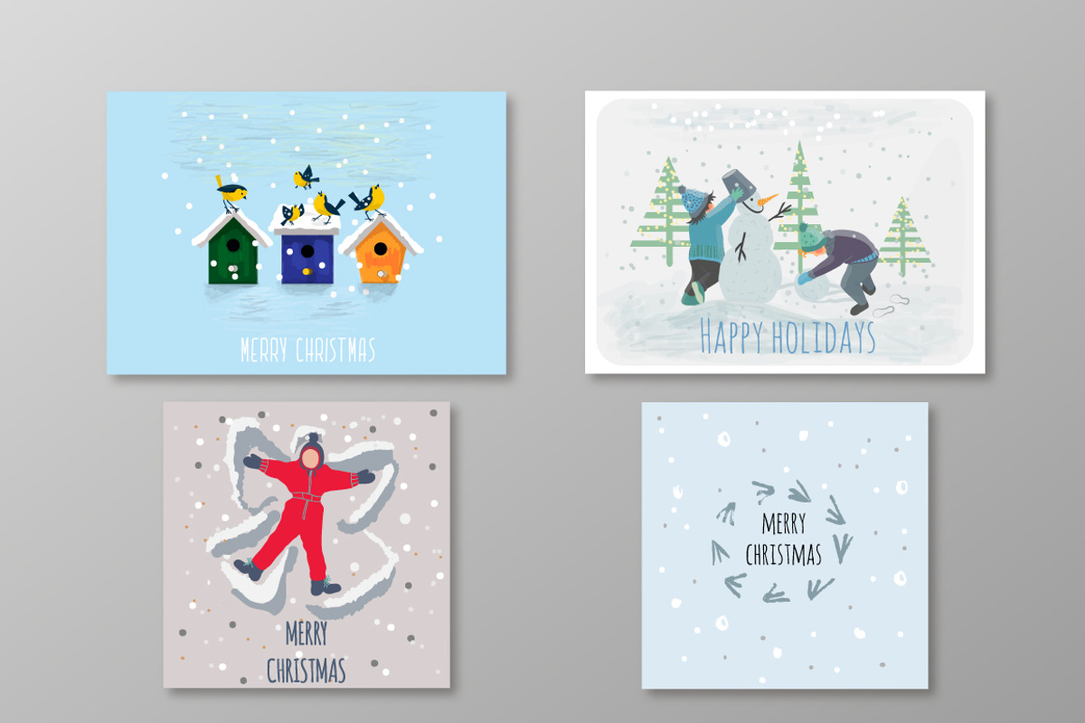 Christmas cards | vector & raster, a Card Template by Artem Vorotnikov (Photo 3 of 9)