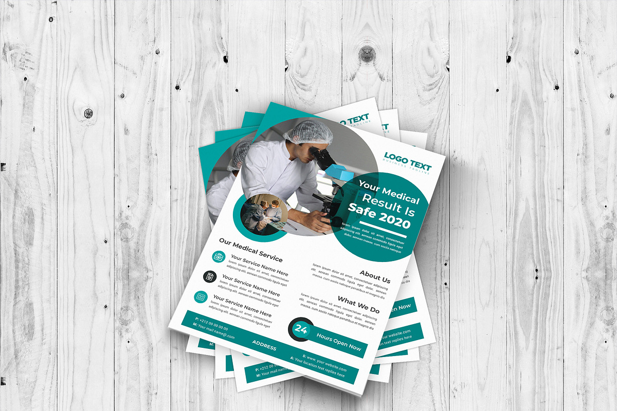 Lab Testing Flyer Template, a Flyer Template by MRI STUDIO