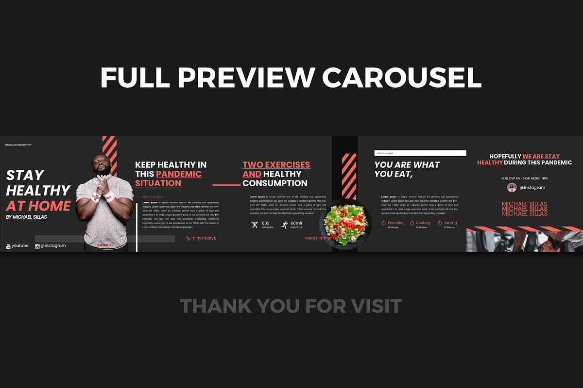 Instagram coach carousel - fitness, a Social Media Template by rivatxfz (Photo 3 of 3)
