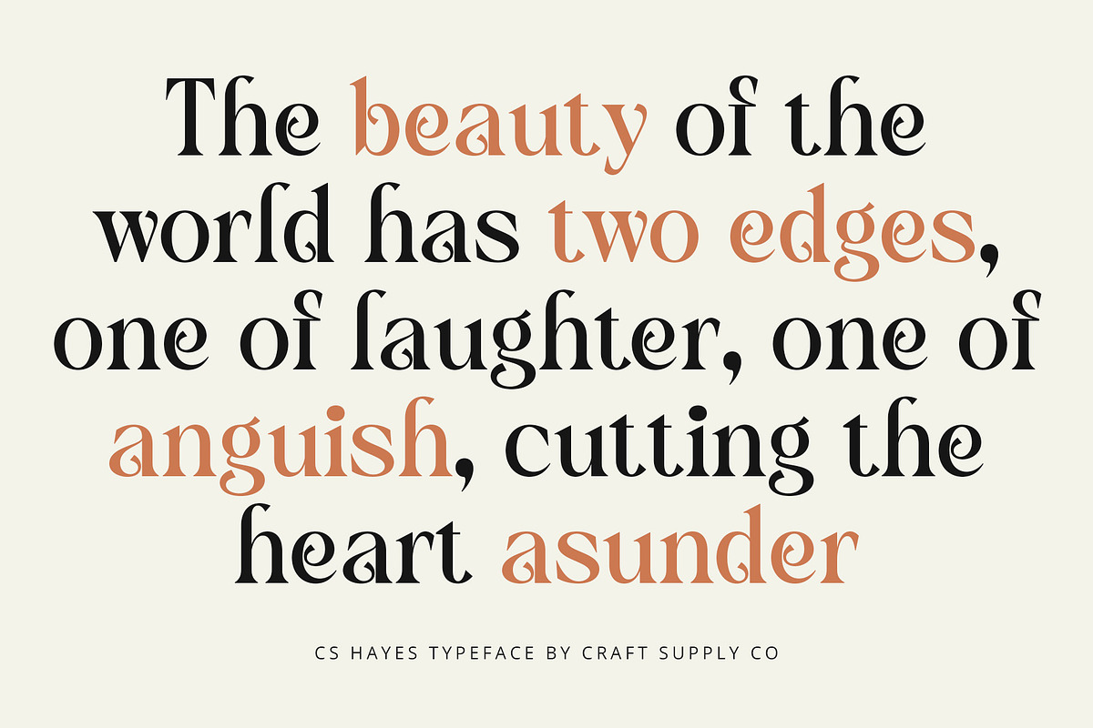 CS Hayes – Art Nouveau Font, a Serif Font by Craft Supply Co. (Photo 4 of 8)