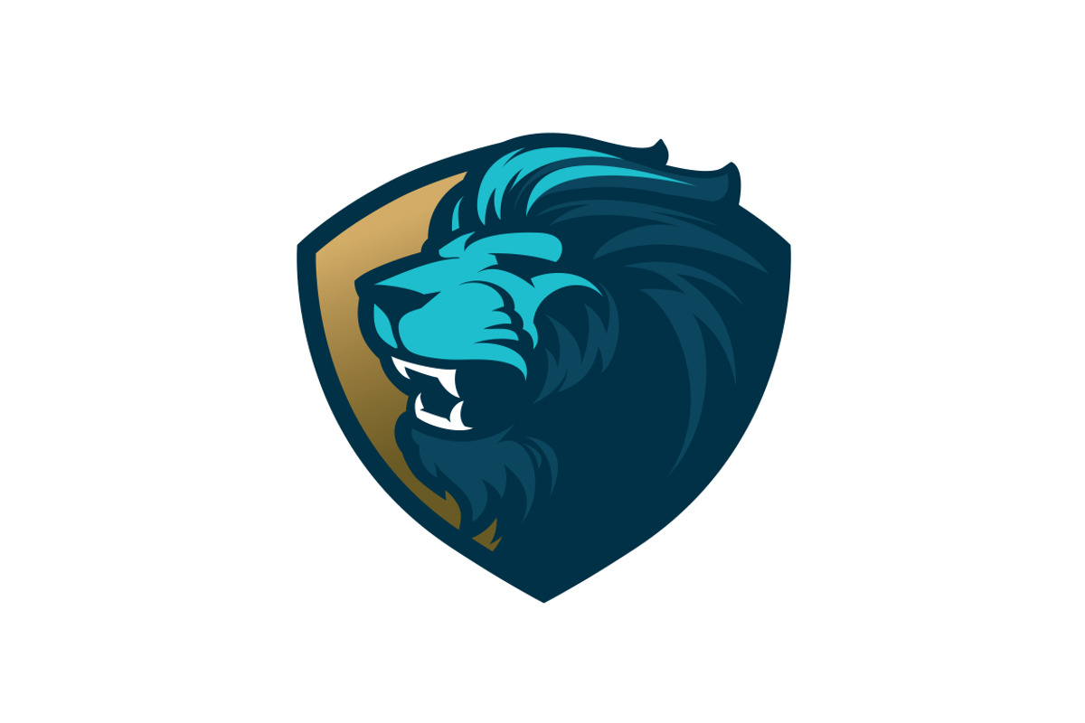 Roaring lion head mascot., a Branding & Logo Template by Mister Chek (Photo 2 of 2)