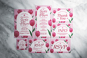 Flower Wedding Invitation Suite, an Invitation Template by The Good Store (Thumbnail 1 of 4)