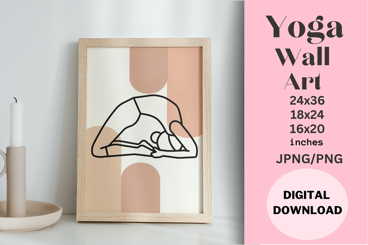 Yoga Wall Art Packs, a Poster Template by SWINA STUDIO (Photo 1 of 5)