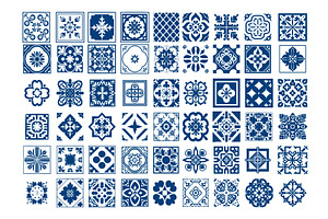 Azulejos Tiles Ornaments Color Ink