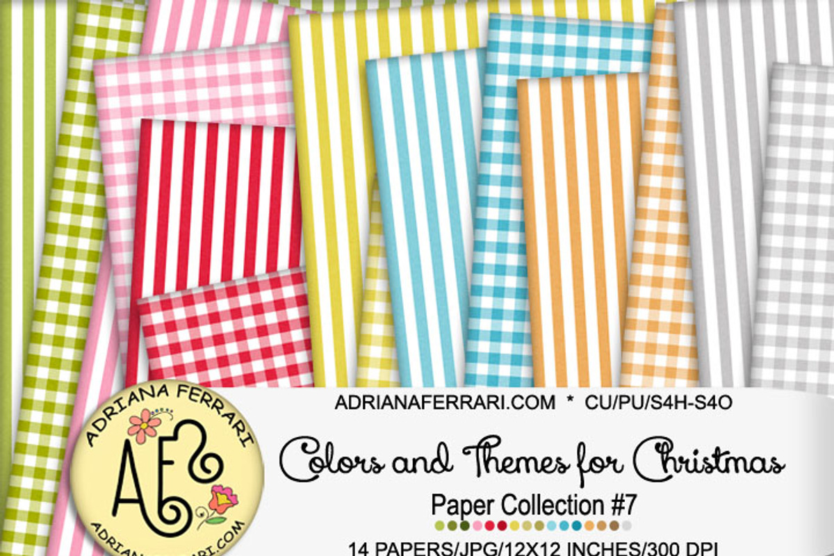 Colors and Themes for Christmas 7, a Pattern Graphic by Adriana Ferrari