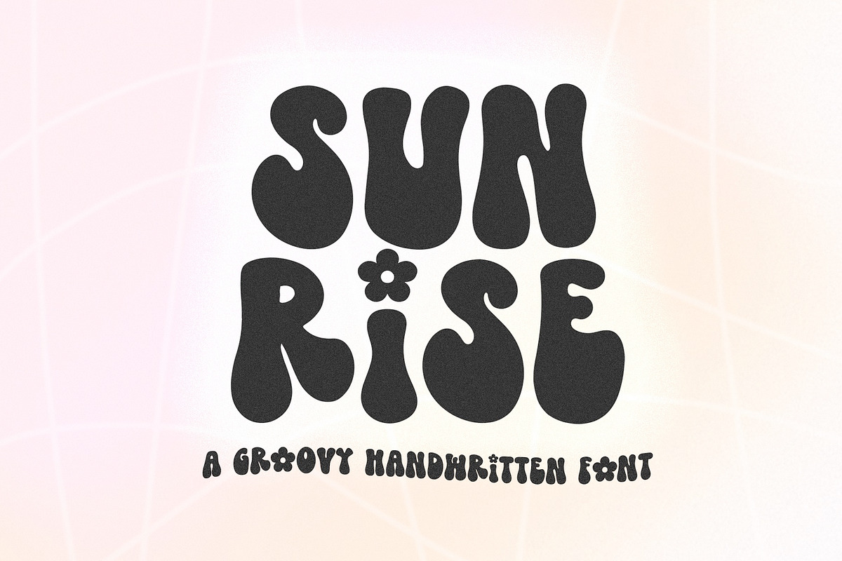 Sunrise | Groovy Retro Font, a Font by KA Designs (Photo 1 of 9)