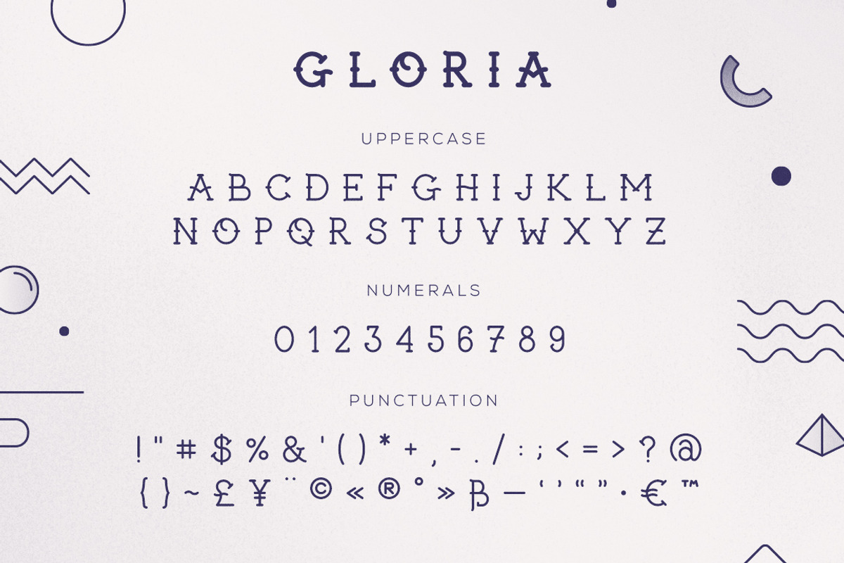 Gloria Typeface preview 3