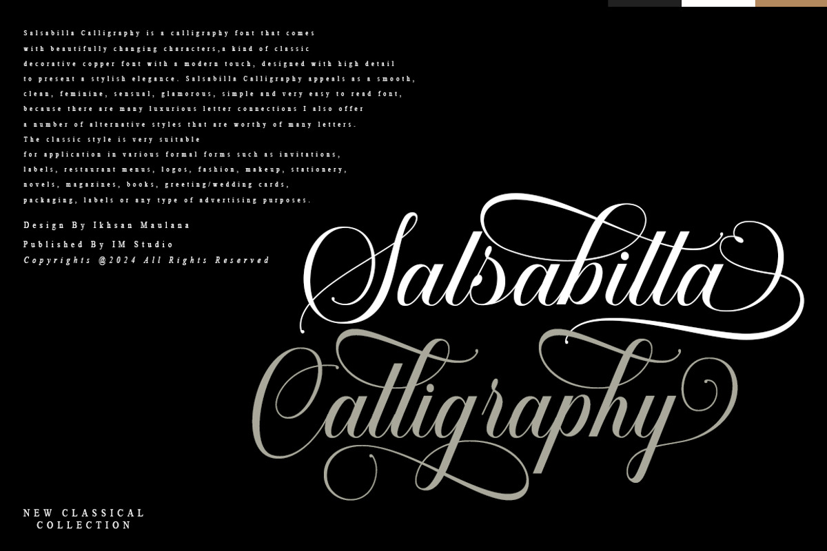 Salsabilla Calligraphy, a Script Font by IM Studio (Photo 3 of 8)