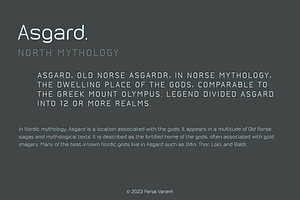 Asgard Logo And Slogan Font