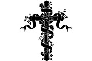 Floral Cross Silhouette, an Object Graphic by Creativeshirt (Thumbnail 8 of 20)