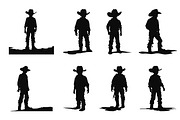 Little Cowboy Silhouettes Vector Set, a Person Illustration by Gfx Expert Team (Thumbnail 3 of 3)