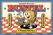 Rustel - Retro Font, a Serif Font by Graptail (Thumbnail 1 of 7)