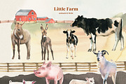 Little Farm Animals Clip Art, an Animal Illustration by whiteheartdesign (Thumbnail 3 of 18)