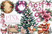 pink Christmas Winter Clipar, an Illustration by Designworld (Thumbnail 1 of 6)