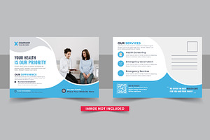 Health Care or Medical Postcard, a Card Template by Pavel_design