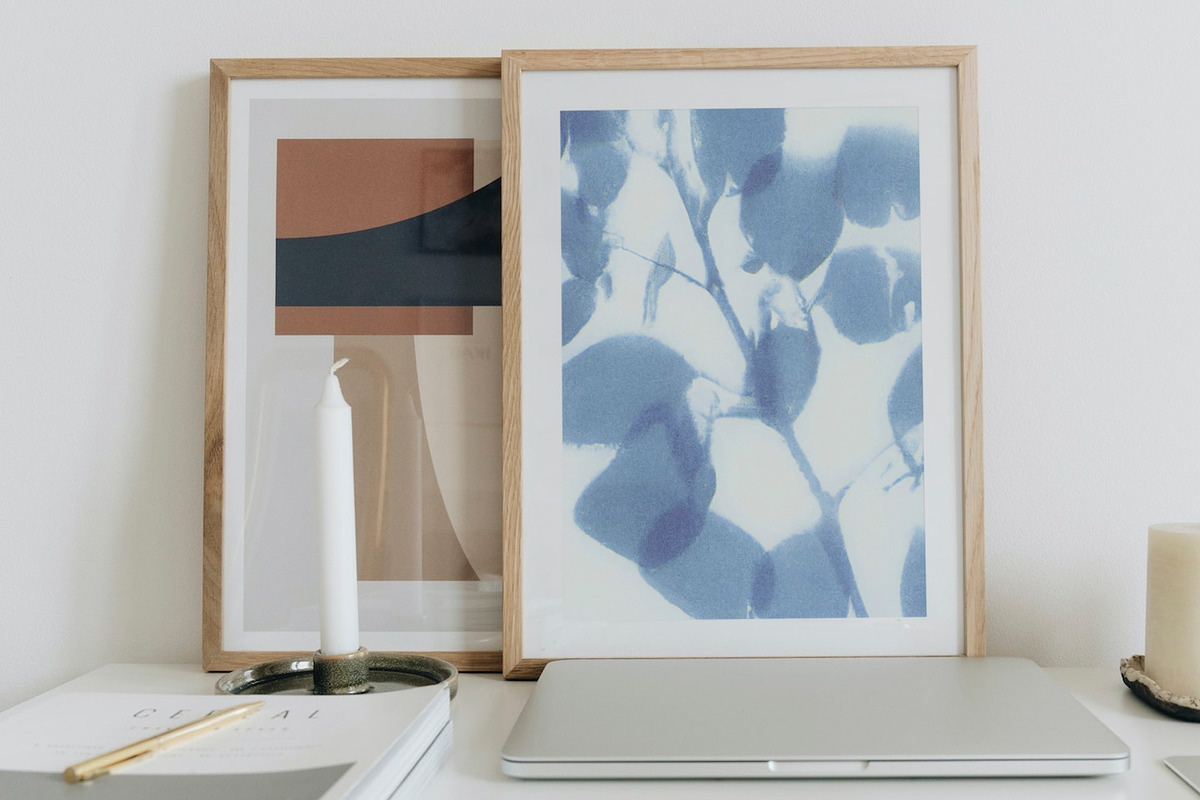 Blue Eucalyptus Cyanotype Textures, a Background Graphic by Take Care Creative (Photo 3 of 6)