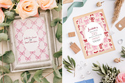 Coquette pink bows Vector collection, a Decorative Illustration by NataKa (Thumbnail 9 of 9)