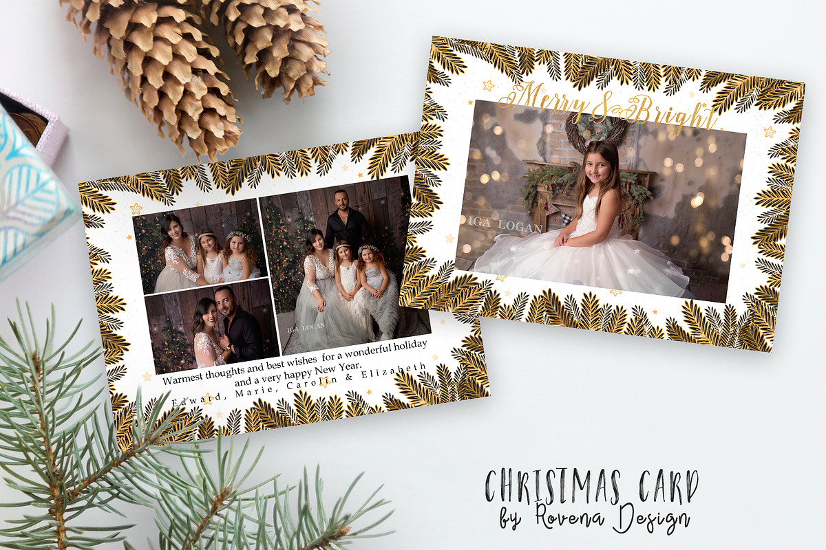 Christmas Card Template, a Card Template by Rovena Design (Photo 1 of 2)