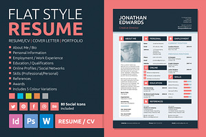 Flat Style Resume